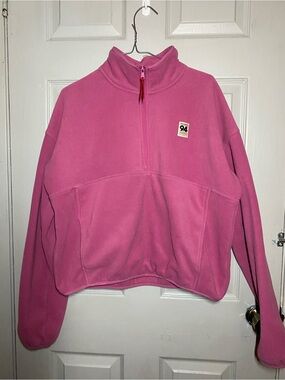 Old Navy Pink Quarter-Zip Pullover Sweater